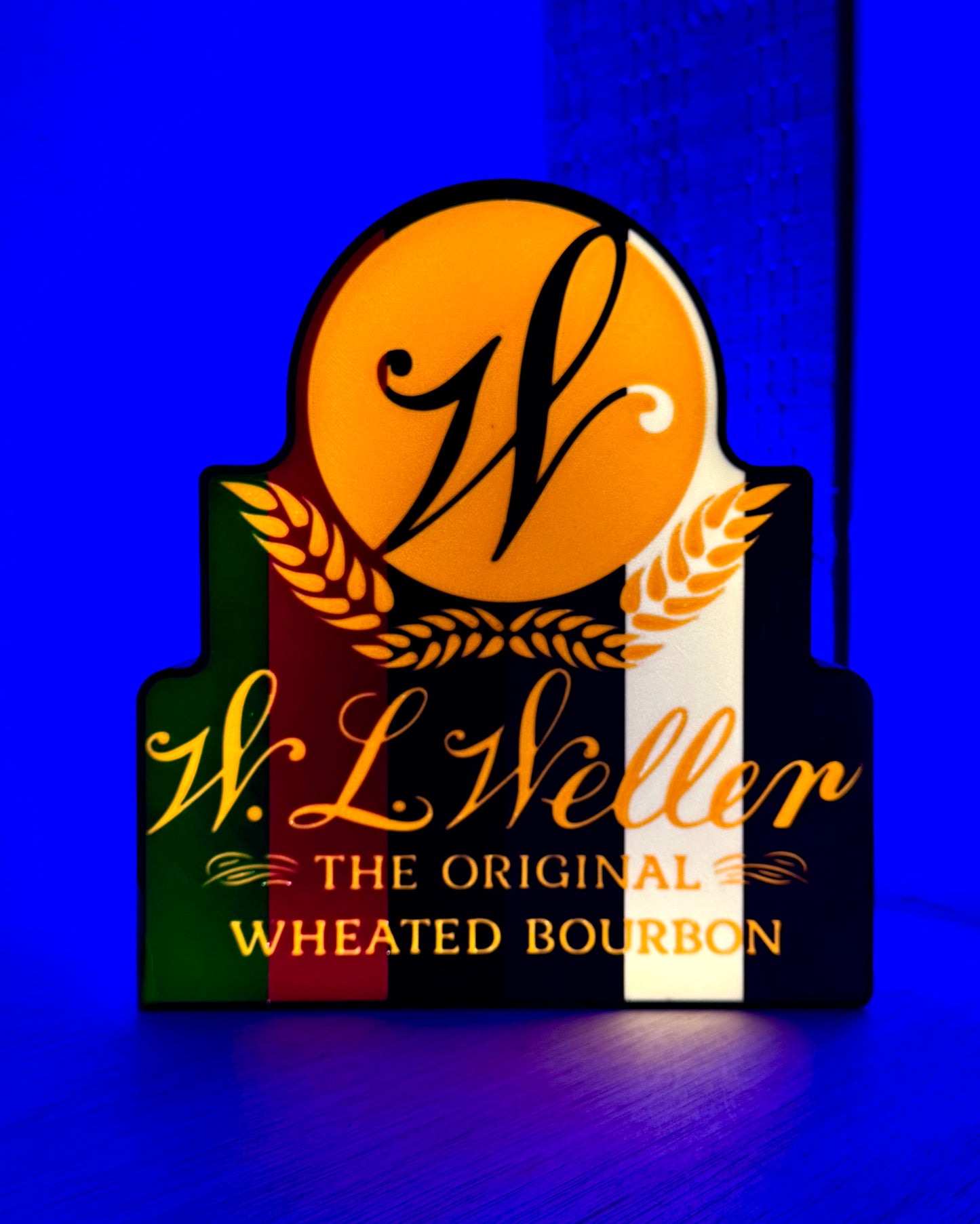 Weller Bourbon Led Lightbox - Handcrafted Whiskey-Inspired Home Decor