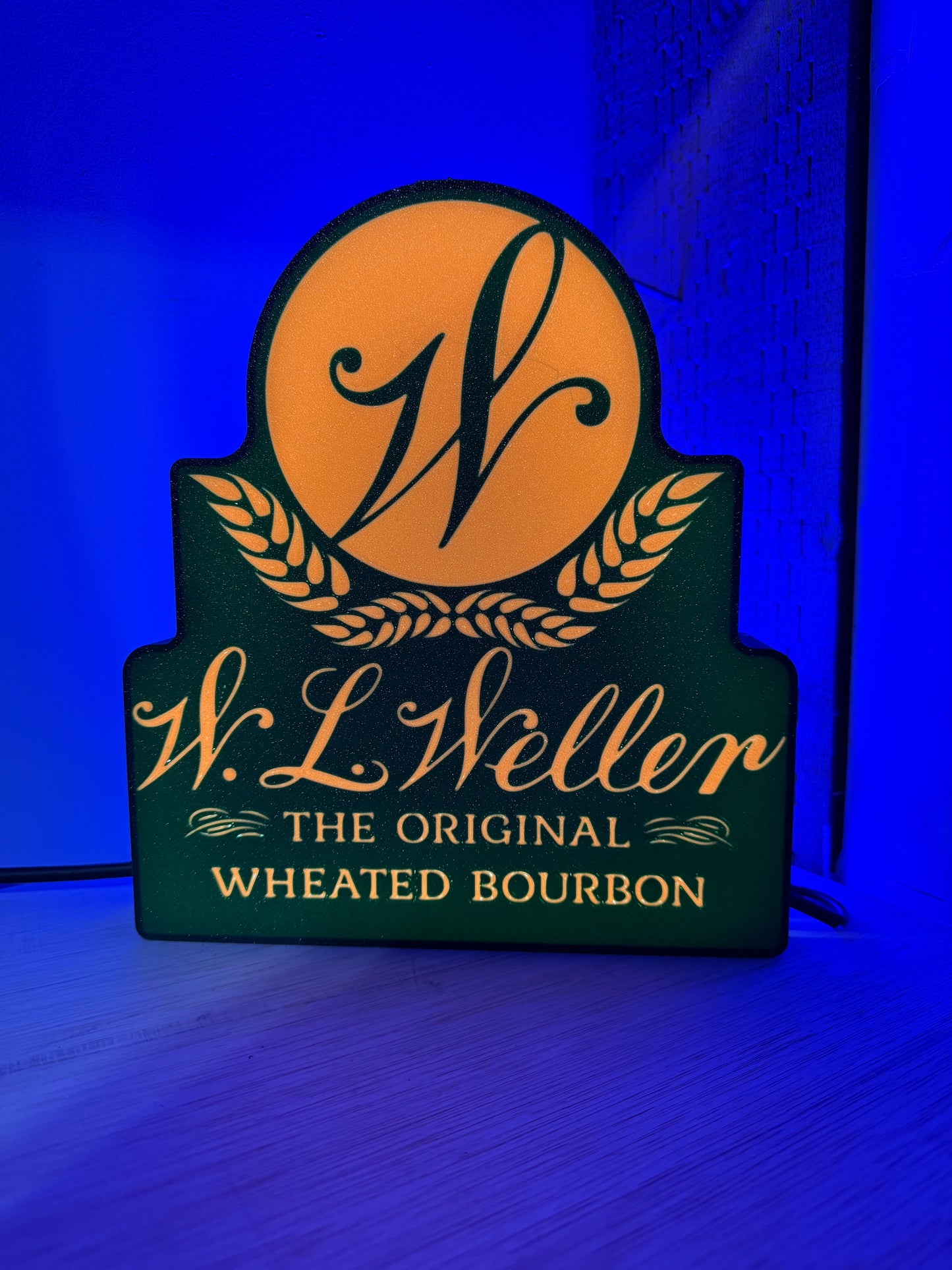 Weller Bourbon Led Lightbox - Handcrafted Whiskey-Inspired Home Decor