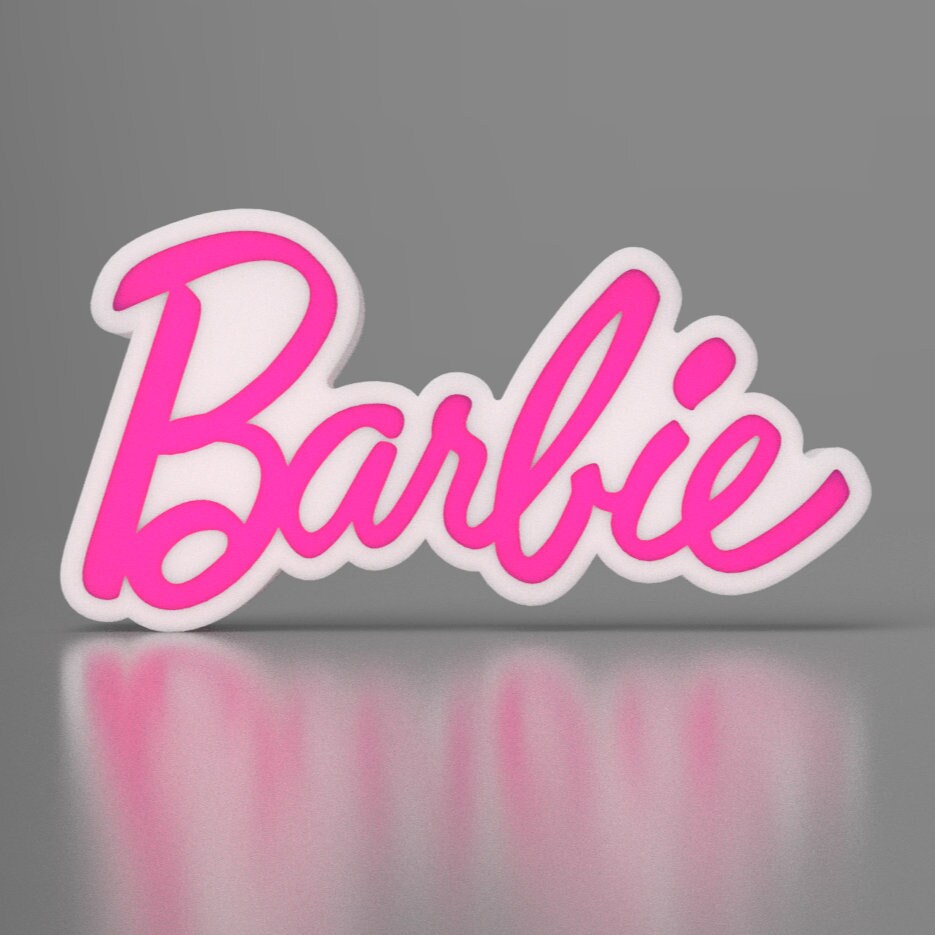 Barbie inspired Logo - LED LightBox Lamp / Sign