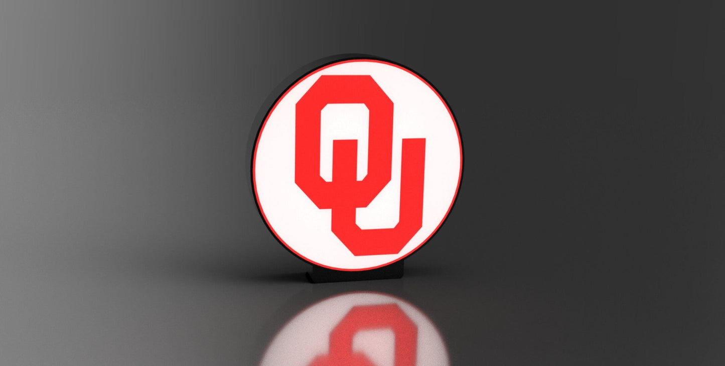 Oklahoma Sooners - LED Lightbox Sign/Lamp