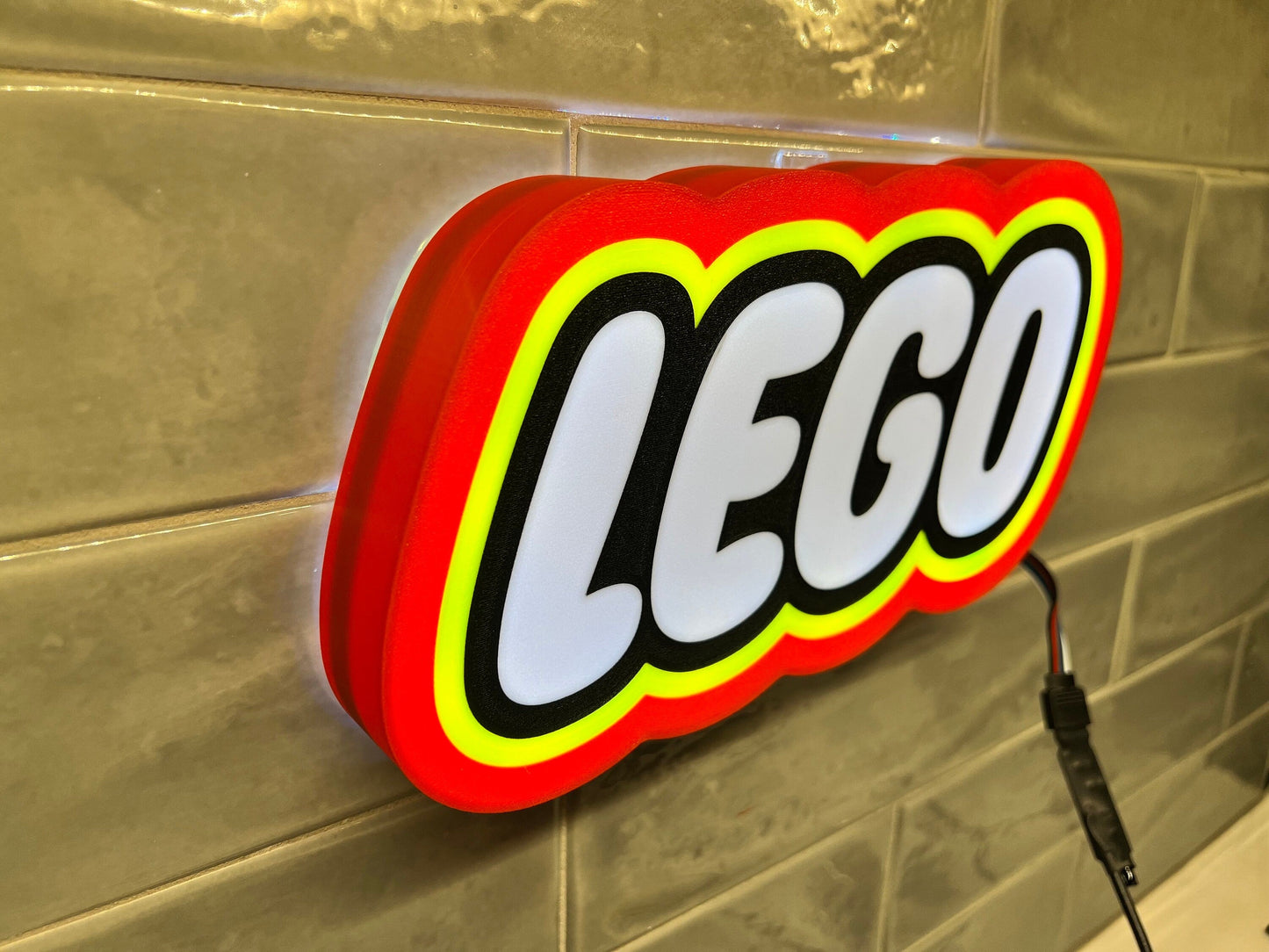 LEGO inspired - LED LightBox Lamp / Sign