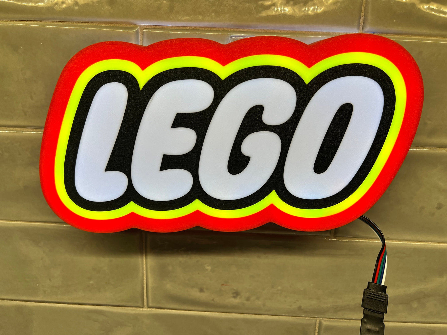 LEGO inspired - LED LightBox Lamp / Sign