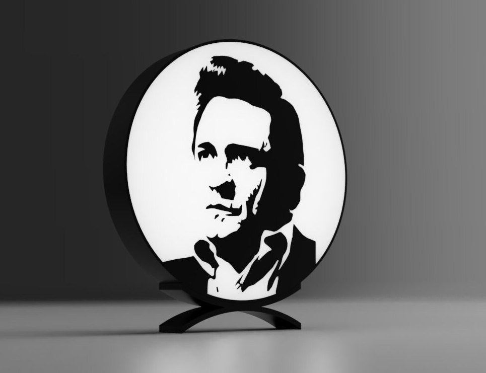 Johnny Cash Silhouette - LED Lightbox Sign/Lamp
