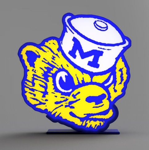 Michigan Wolverines LED LightBox Sign - Lamp for Fans and Alumni