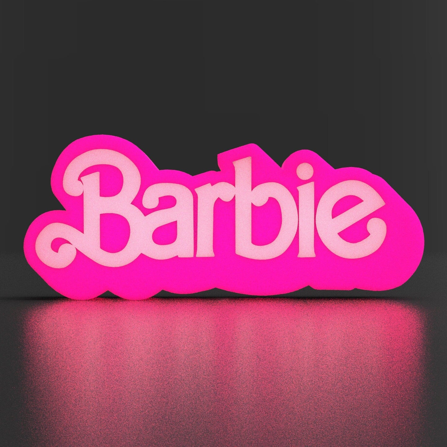 Barbie Inspired Vintage Logo LED LightBox LampSign