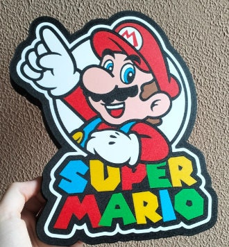 Mario from Super Mario Brothers inspired - LED Lightbox Sign/Lamp