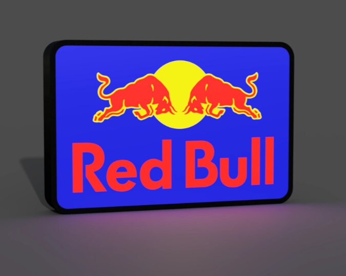 Red Bull inspired - LED LightBox Lamp / Sign