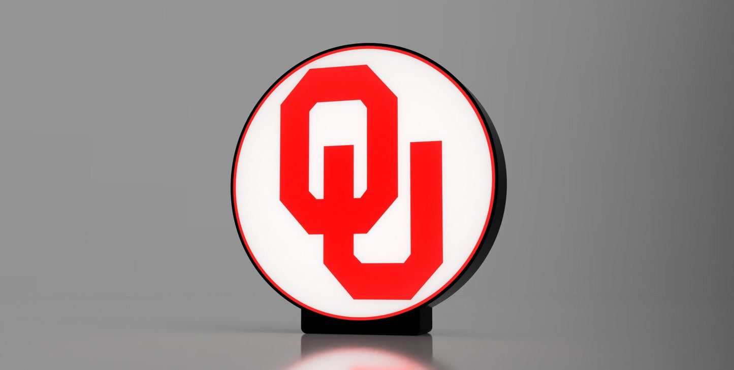 Oklahoma Sooners - LED Lightbox Sign/Lamp