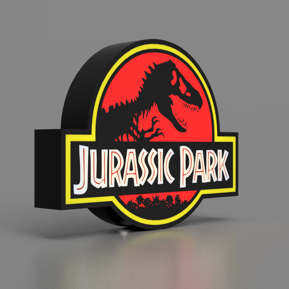Jurassic Park inspired LED Lightbox Lamp/Sign