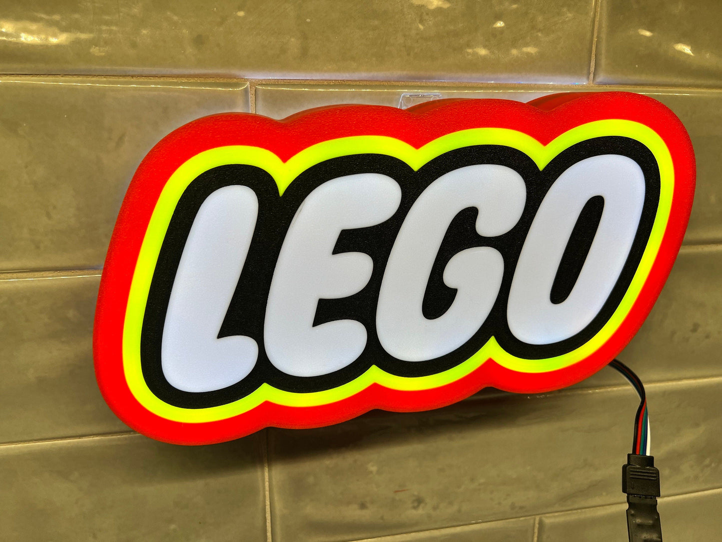 LEGO inspired - LED LightBox Lamp / Sign