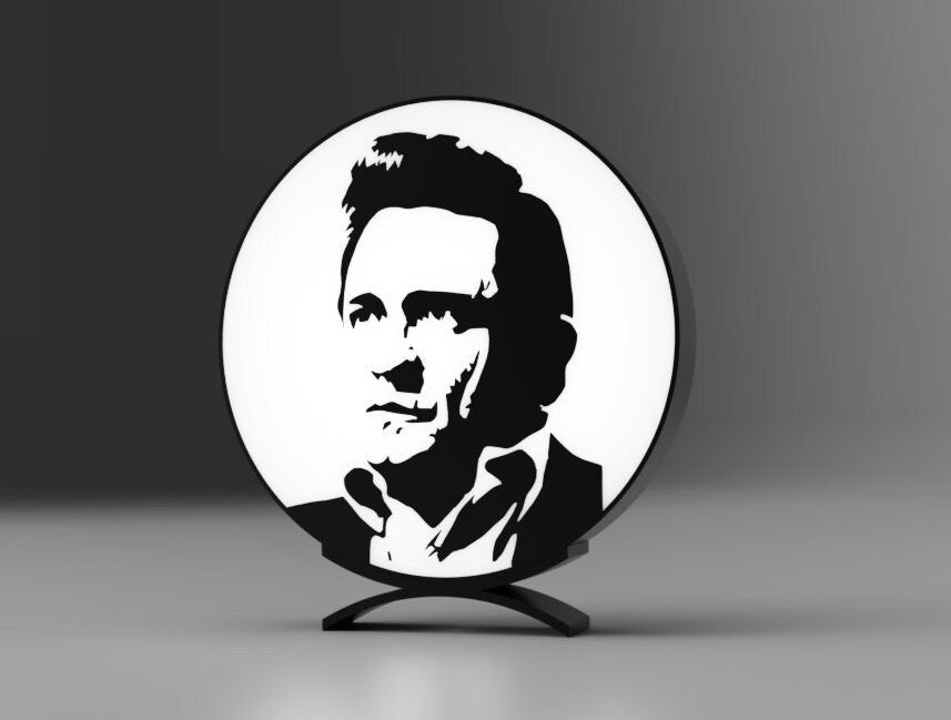 Johnny Cash Silhouette - LED Lightbox Sign/Lamp