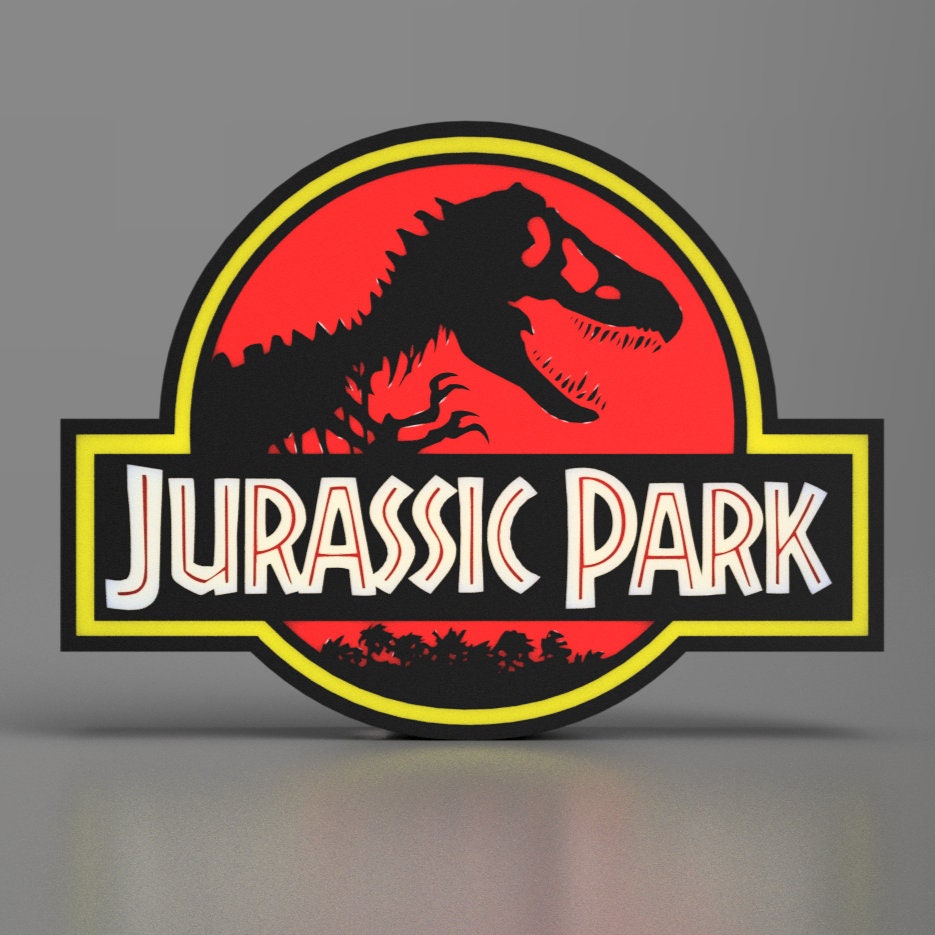 Jurassic Park inspired LED Lightbox Lamp/Sign