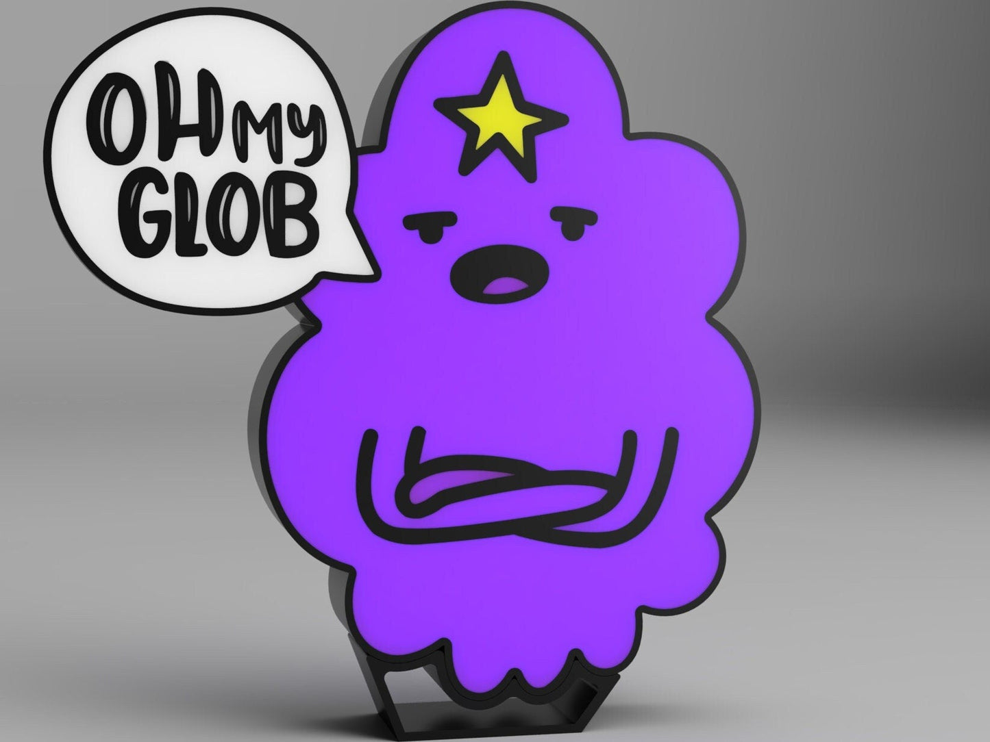 Lumpy Space PrincessAdventure Times Lumpy Space Princess LED Lightbox Lamp - Oh my Glob Design