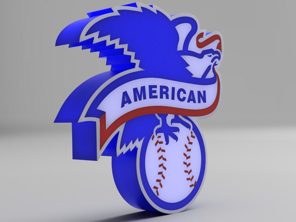 Major League Baseball American League Logo LED LightBox Sign / Lamp