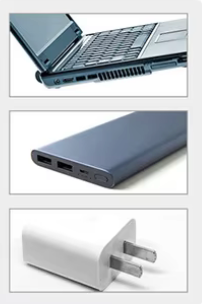 a picture of a laptop and a charger