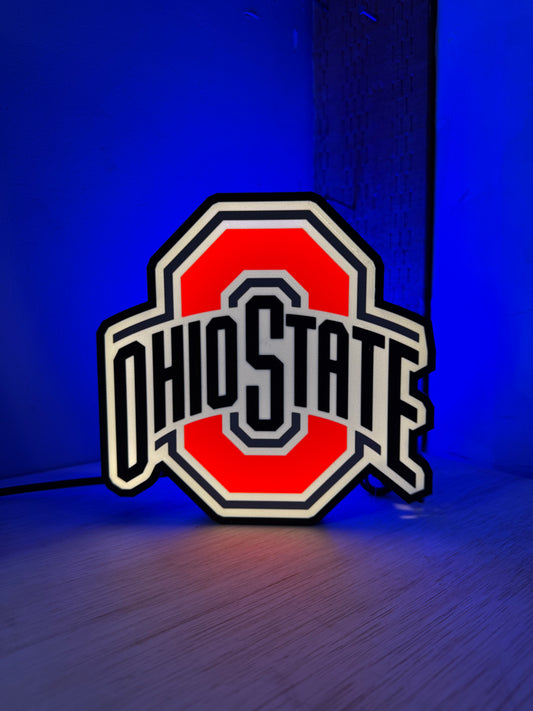 Ohio State Buckeyes inspired LED LightBox Sign / Lamp