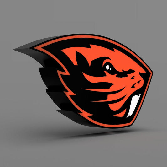 Oregon State Beavers Mascot LED LightBox Sign / Lamp