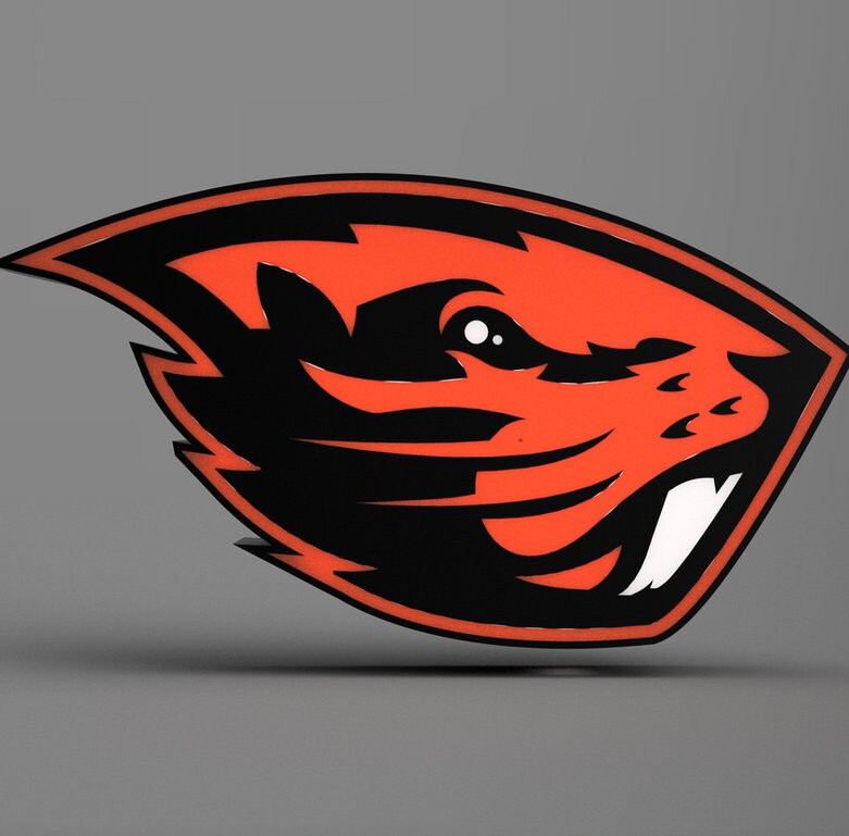 Oregon State Beavers Mascot LED LightBox Sign / Lamp