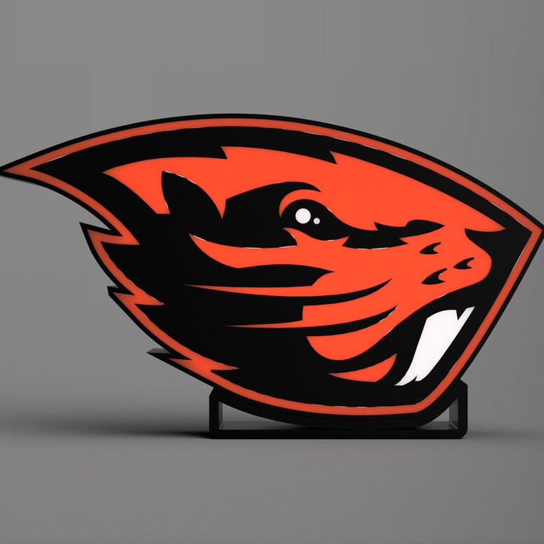 Oregon State Beavers Mascot LED LightBox Sign / Lamp