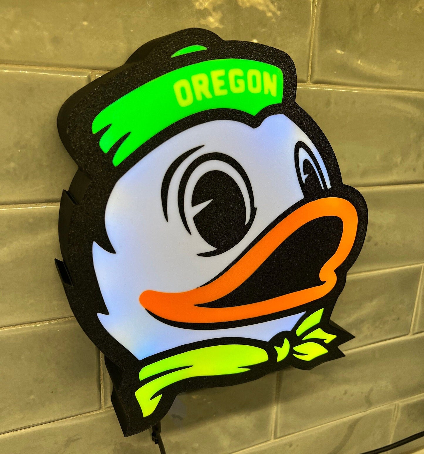University of Oregon Ducks LED Mascot LightBox Sign - Inspired College Lamp