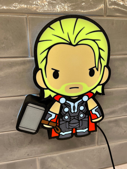 Thor Chibi- Marvel - LightBox Lamp / Sign