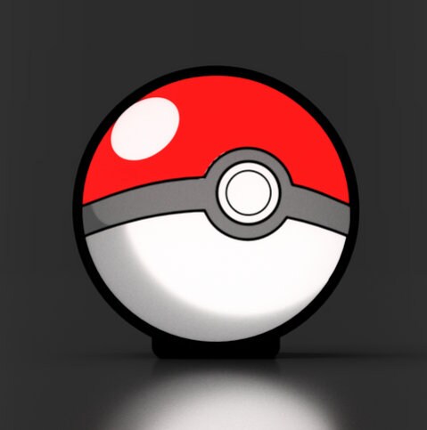 Pokeman Poke Ball - LED Lightbox Sign/Lamp