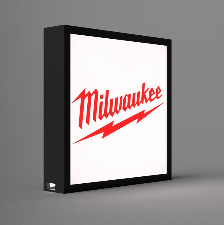 Milwaukee Tools inspired LED LightBox Sign / Lamp