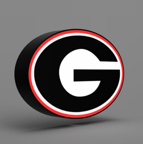 University of Georgia Bulldogs - LED LightBox Sign/Lamp