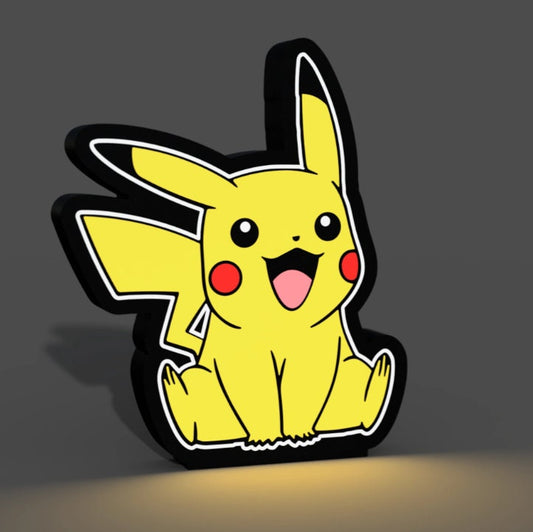 Pikachu Pokeman inspired - LED Lightbox Sign/Lamp