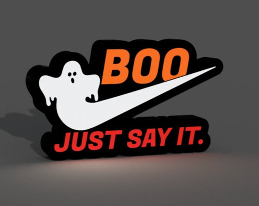 Halloween - Boo!  Just Do it! LED Lightbox Lamp/Sign