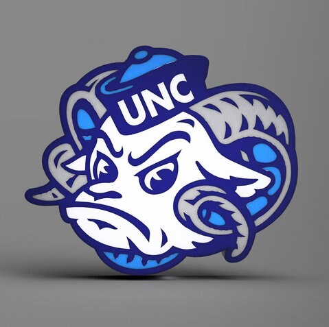 North Carolina Tarheels LED Lightbox Sign - Lamp for Fans and Alumni