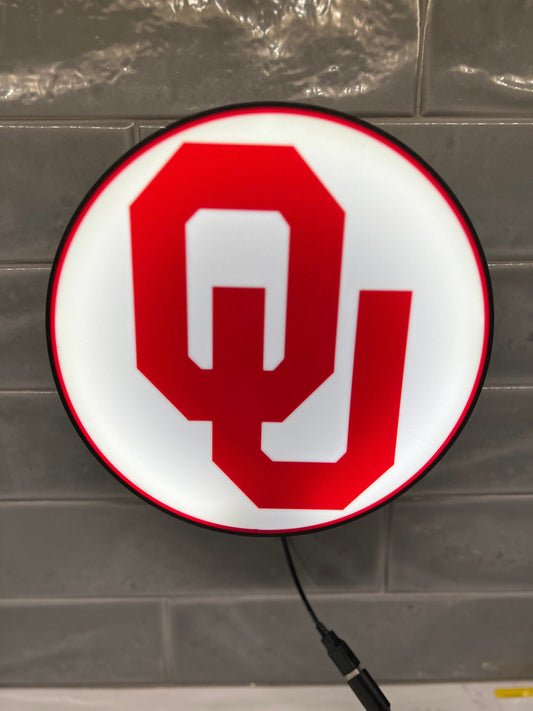 Oklahoma Sooners - LED Lightbox Sign/Lamp