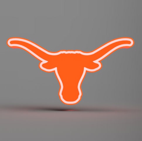 Texas Longhorns Mascot LED LightBox Sign / Lamp