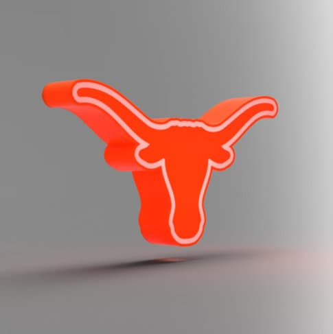 Texas Longhorns Mascot LED LightBox Sign / Lamp
