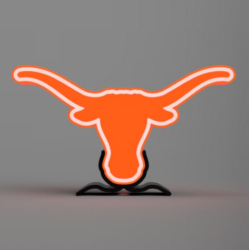 Texas Longhorns Mascot LED LightBox Sign / Lamp