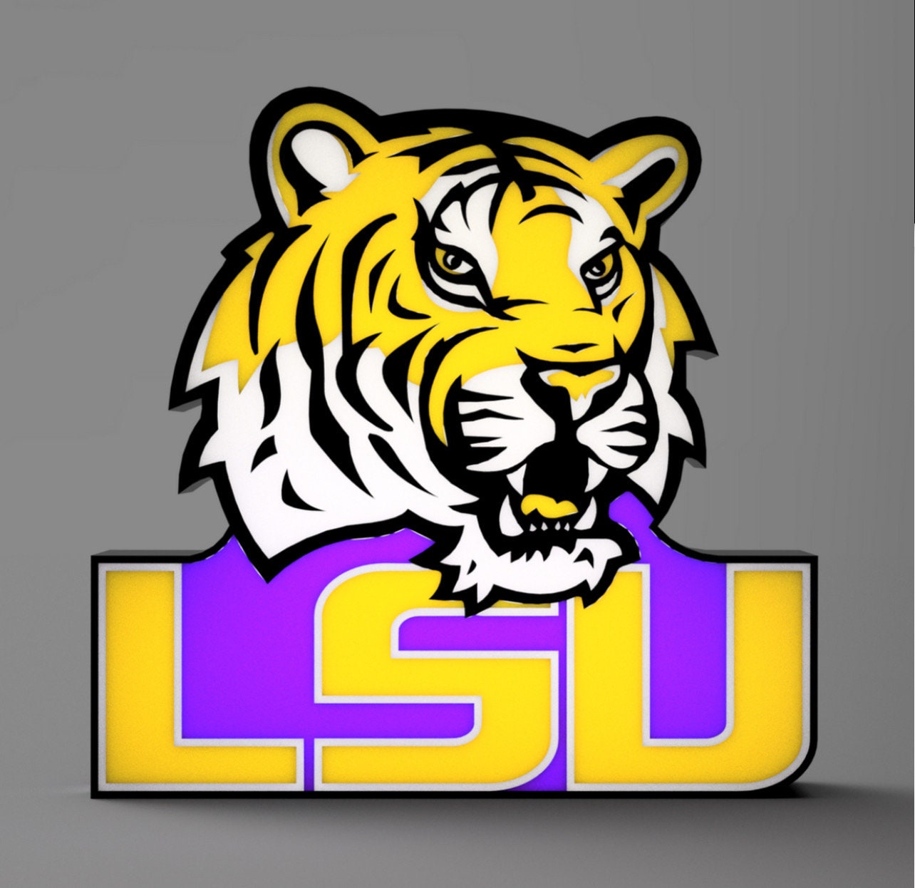 LSU Tigers inspired - LED LightBox Sign/Lamp