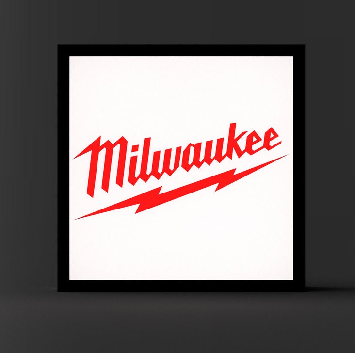 Milwaukee Tools inspired LED LightBox Sign / Lamp