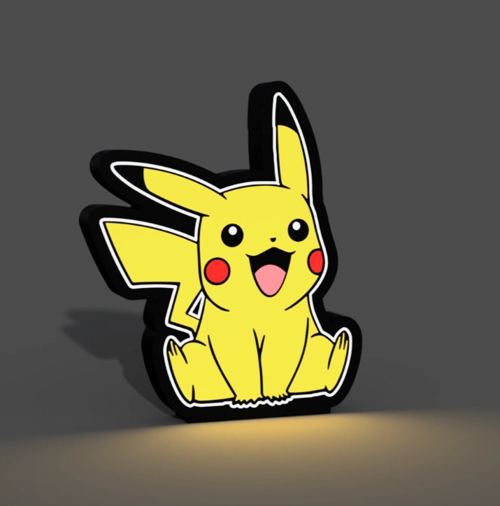 Pikachu Pokeman inspired - LED Lightbox Sign/Lamp