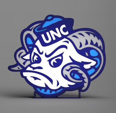 North Carolina Tarheels LED Lightbox Sign - Lamp for Fans and Alumni