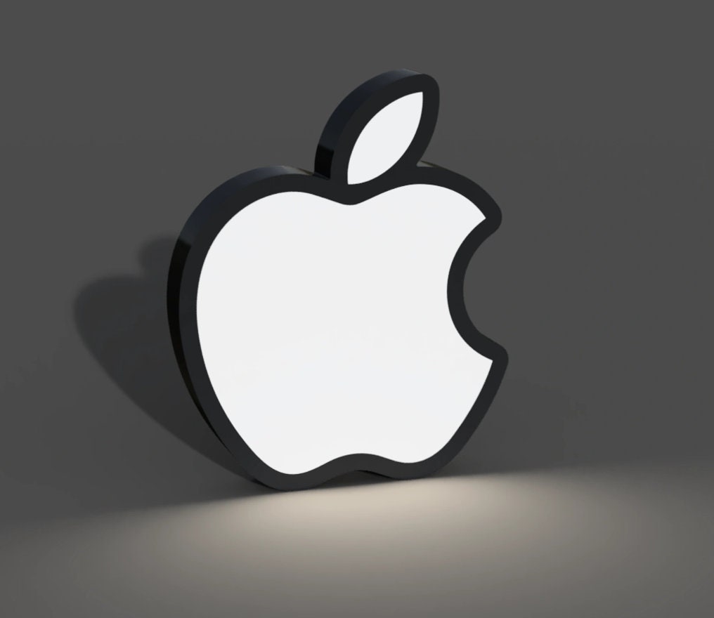 Apple Logo LED LightBox Lamp/Sign - Modern Home or Office Decor for Apple Enthusiasts