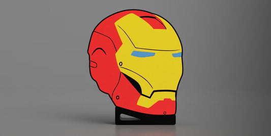 Iron Man Face Mask- Marvel - LightBox Lamp / Sign