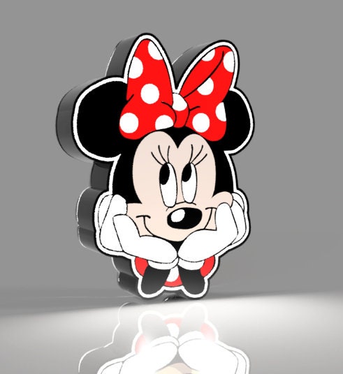 Minnie Mouse (Disney) inspired - LED LightBox Lamp / Sign