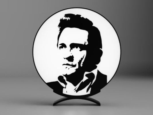 Johnny Cash Silhouette - LED Lightbox Sign/Lamp