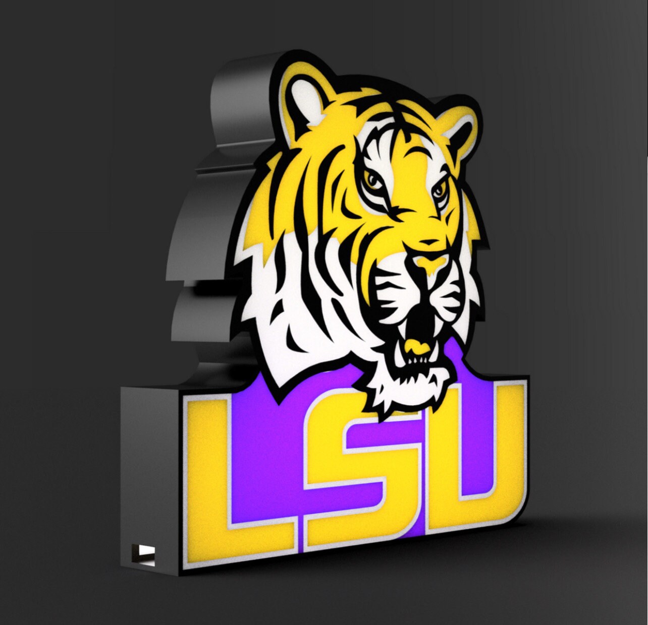 LSU Tigers inspired - LED LightBox Sign/Lamp
