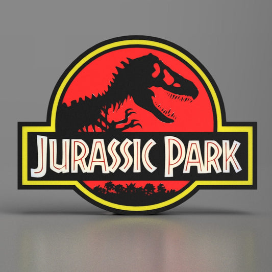 Jurassic Park inspired LED Lightbox Lamp/Sign