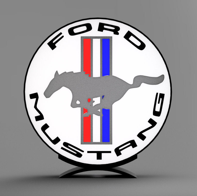 Ford Mustang Logo LED LightBox Sign / Lamp