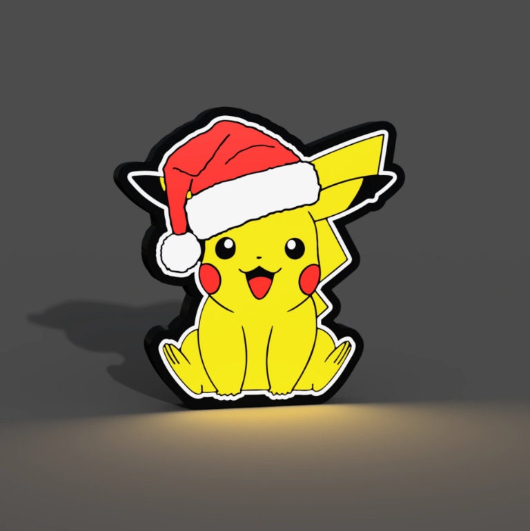 Pikachu Christmas! - LED Lightbox Sign/Lamp