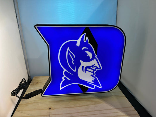 Duke Blue Devils LED Lightbox Sign/Lamp - College Baketball Inspired