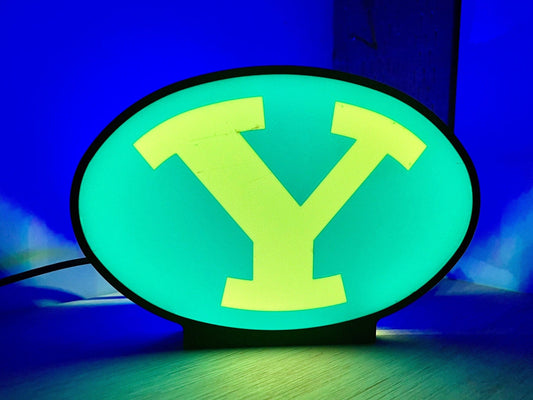 BYU Cougars LED LightBox Sign  - Lamp for Fans and Alumni