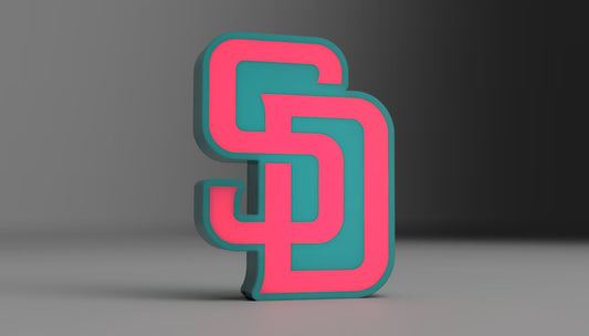 San Diego Padres Alternate Pink Logo LED LightBox Sign / Lamp